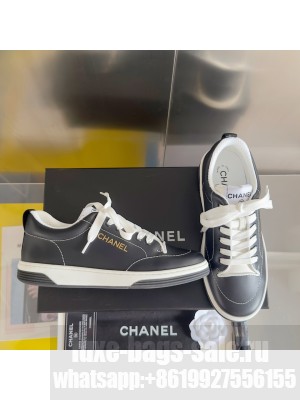 Chanel Printed Calfskin Sneaker G46082 Black 02 2025