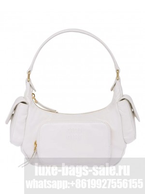 Miumiu Nappa Leather Pocket Bag 5BC146 Cream