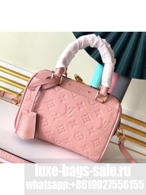 Louis Vuitton Monogram Empreinte Leather Speedy Bandouliere 20 Bag Pink