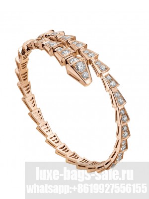 Bvlgari Serpenti One-Coil Thin Bracelet 858084 Red
