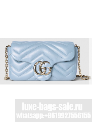 GUCCI GG MARMONT MINI SHOULDER BAG 841290 Light blue