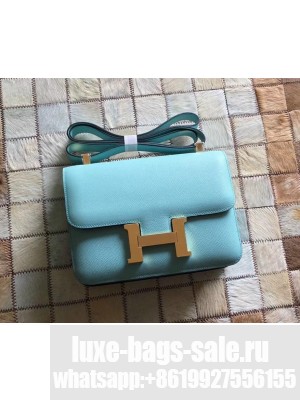 Hermes Constance 18/23 Bag in original Epsom Leather Celeste