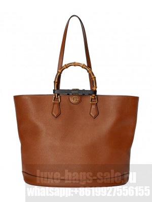 Gucci Diana Large Tote Bag 746270 Coffee