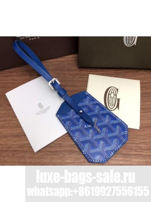 Goyard Luggage Tag Bag Charm Blue