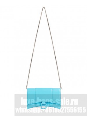 Balenciaga Hourglass Wallet With Chain 6560501 Blue