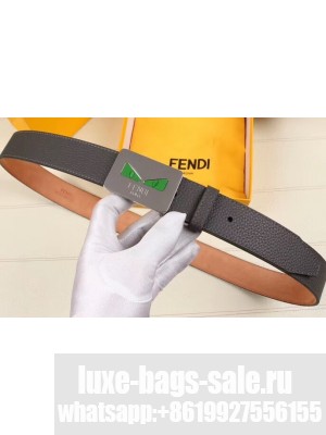 Fendi Width 3.5cm Bag Bugs Eyes Belt Gray