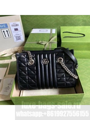 Gucci small leather shoulder bag 681483 black