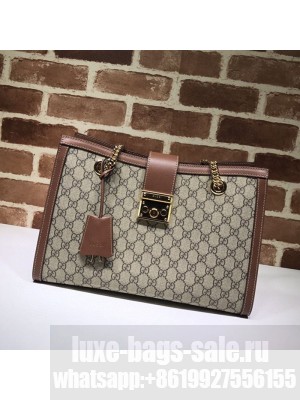 Gucci Padlock GG Canvas Medium Shoulder Bag 479197 Brown Collection