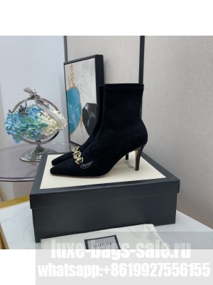 Gucci Women's 7.5cm Elasticity velvet Ankle Boot 2021 Collection