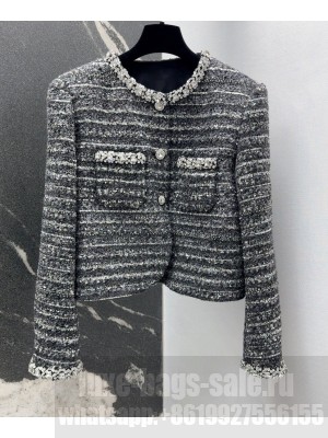 Chanel Women's Tweed Jacket Black