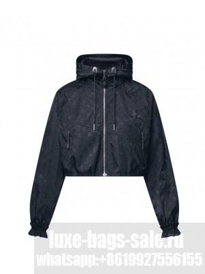 Louis Vuitton Women's Cropped Monogram Windbreaker Black