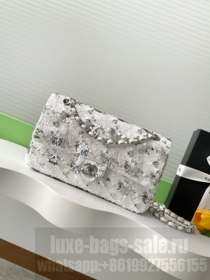 CHANEL Classic 11.12 Handbag A01112 Silver