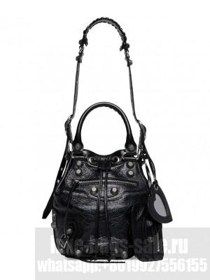 Balenciaga Le Cagole Small Bucket Bag Black