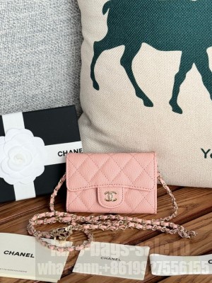 Chanel MINI BELT BAG Gold-Tone Metal A81081 pink