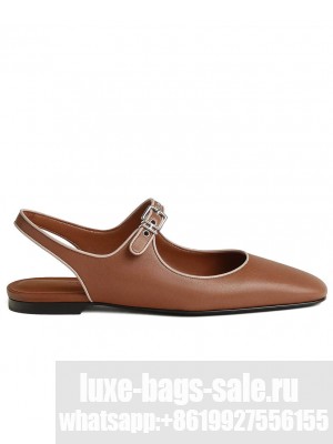 Hermes Women's Kleo Slingback Coffee