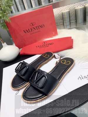 VALENTINO VLOGO SIGNATURE SLIDE SANDALS BLACK 2021 08