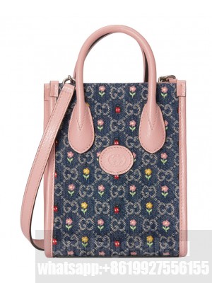 Gucci Mini Tote Bag With Interlocking G Blue