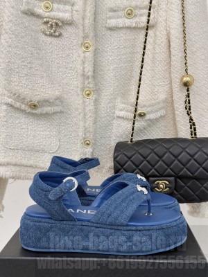 Chanel Sandals denim blue G46108 2025