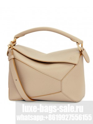 Loewe Small Puzzle Bag In Soft Grained Calfskin Apricot