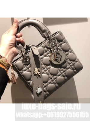 Lady Dior My ABCDior Bag in Cannage with Badges Etoupe 2019