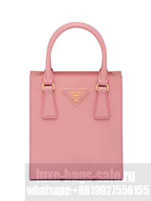 Prada Saffiano Leather Handbag 1BA358 Pink