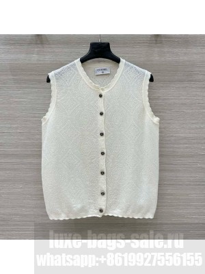 Chanel Wool Vest with Buttons CH031121 White 2025