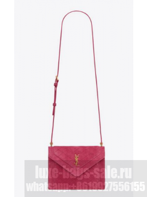 SAINT LAURENT GABY MINI SATCHEL IN SUEDE 685574 MAGENTA PINK