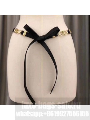 Chanel Lambskin Bow Belt AA7405 Black  2021 Collection
