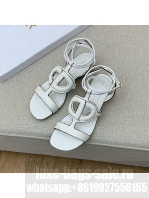 Dior Calfskin CD Heel Sandals 4.5cm White 2022 Collection