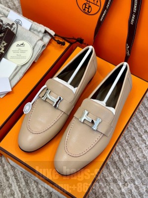 Hermes Women's Paris Loafer Beige