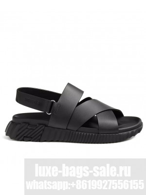 Hermes Unisex Electric Sandal Black