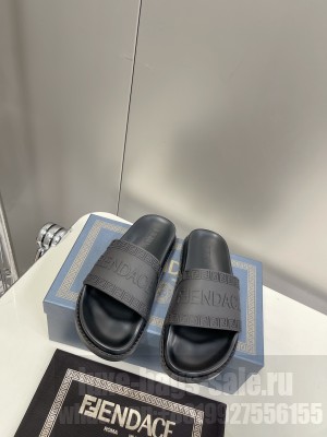 Versace x Fendi Unisex Fendace Flat Slide Sandals 2022 Collection 010