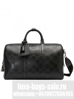 Gucci GG Embossed Duffle Bag 625768 Black