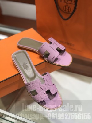 Hermes Oran Flat slippers in epsom leather 02 2021 Collection