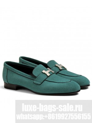 Hermes Women's Paris Loafer Dark Green