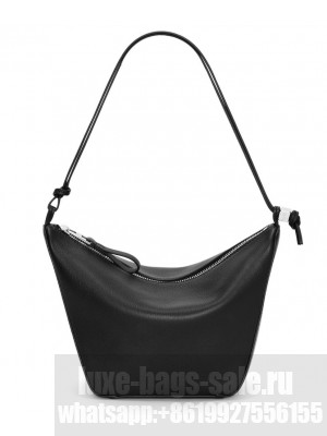 Loewe Mini Hammock Hobo Bag In Classic Calfskin Black