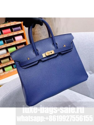 Hermes Birkin 25cm Bag in Original Epsom Leather Royal Blue