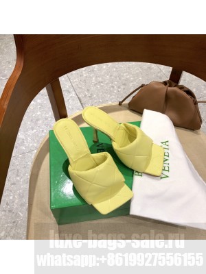 Bottega Veneta RUBBER LIDO 9cm Lambskin Mules Sandals Yellow 07 Collection