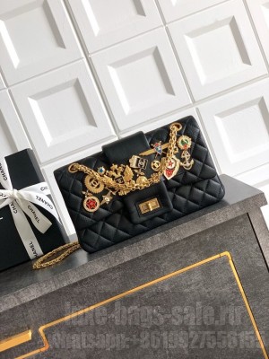 CHANEL Classic Handbag Lambskin CF1112 black