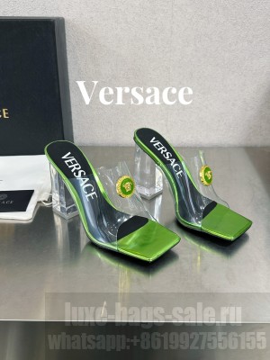 Versace "Alia" clear PVC mule sandals with Medusa medallion 02