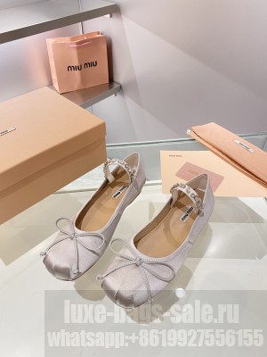 Miu Miu Satin ballerinas 013