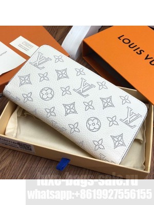 Louis Vuitton Perforated Monogram Calfskin Long Zippy Wallet M58431 White 2019 Collection