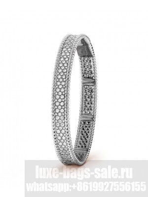 Van Cleef & Arpels Perlee diamonds bracelet Silver