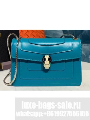 Bvlgari Serpenti Forever 16.5cm Mini Crossbody Bag Turquoise 2019