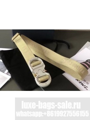 Dior Width 2.5cm Belt with Round CD Buckle in Canvas Beige 2019