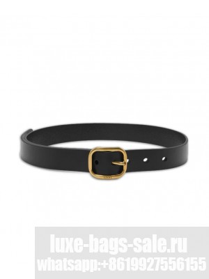 Loewe Rounded Soft Belt In Classic Calfskin Black