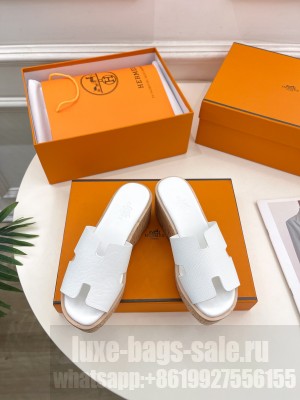 Hermes Eze 30 sandal white