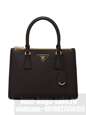 Prada Medium Prada Galleria Saffiano Leather Bag 1BA863 Black