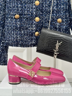 Miss Dior 4cm Pump Pink Patent Calfskin Elastic strap 