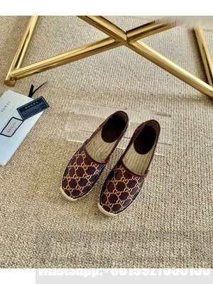 GUCCI WOMEN'S GG MATELASSÉ CANVAS ESPADRILLES YELLOW 2021 Collection 